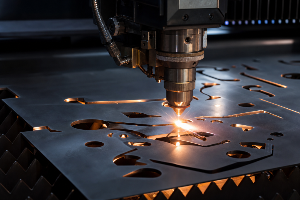 CNC Laser Cutting Close-up