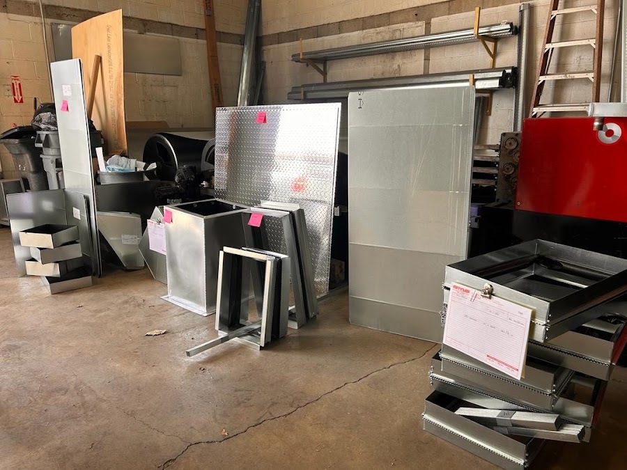 Finished welded and formed metal components at a Columbus Ohio sheet metal shop